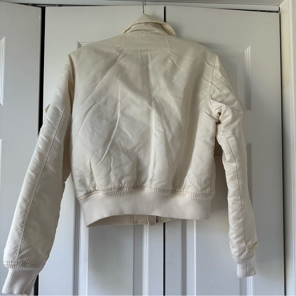 Vintage Guess Jeans Off White Bomber Jacket - Picture 6 of 7